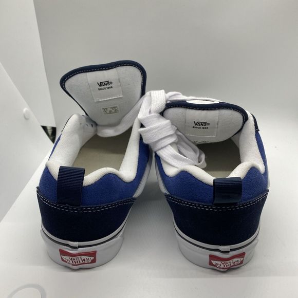 NWOT Vans Knu Skool Skate Sneakers Navy/True White VN0009QCNWD 721356 M8 W9.5 - Picture 5 of 11